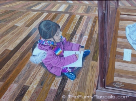 Clementine-Cyprus Gallery, painting in Acrylics by Jo